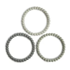 Anneaux De Dentition*mushie 3 Bracelets de Dentition de Perles vertes