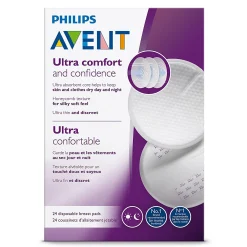 Accessoires De Soin Allaitement*Philips AVENT 24 coussinets d'allaitement jetables jour et nuit de