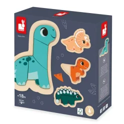 Puzzle*Janod 4 Puzzles Evolutifs Dinonaures de