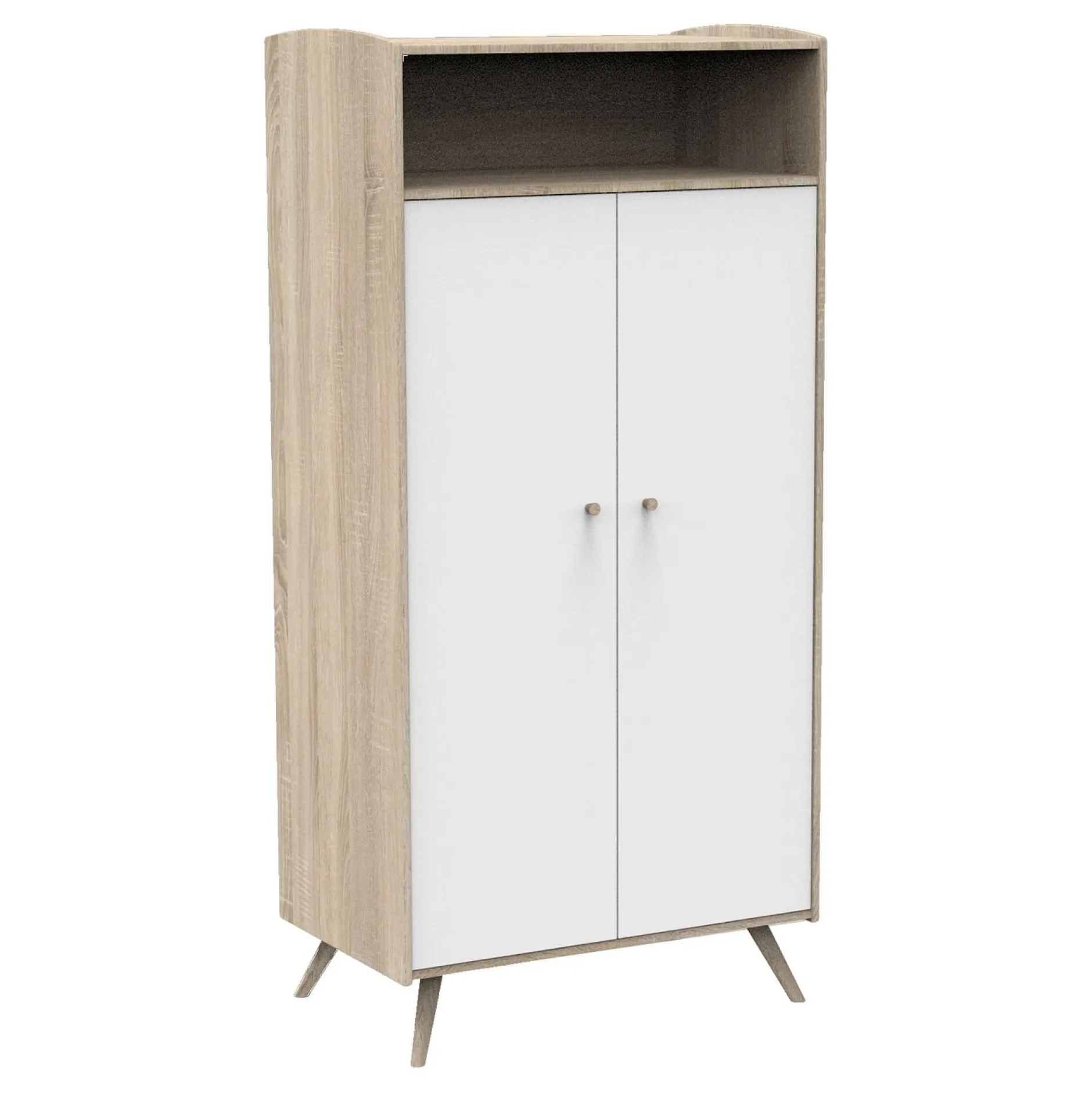 Armoires 2 Portes*Sauthon Baby's Sweet Home Access Armoire 2 portes 1 niche de Bois blanc