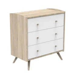 Commodes*Sauthon Baby's Sweet Home Access Commode 3 tiroirs de Bois blanc