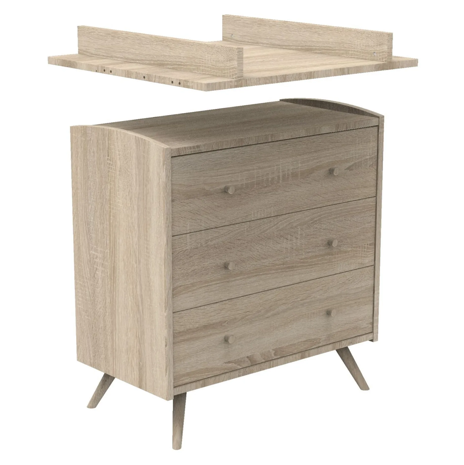 Commodes*Sauthon Baby's Sweet Home Access Commode 3 tiroirs de Bois