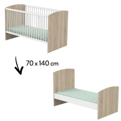 Lits 70X140 Évolutifs*Sauthon Baby's Sweet Home Access Lit évolutif 70 x 140 cm de Bois blanc