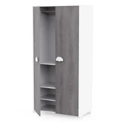 Armoires 2 Portes*CBA Meubles Aldina Armoire 2 portes de Hudson - Blanc