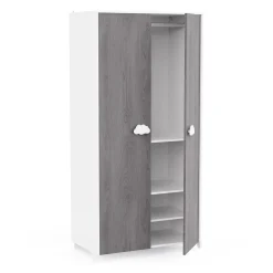 Armoires 2 Portes*CBA Meubles Aldina Armoire 2 portes de Hudson - Blanc