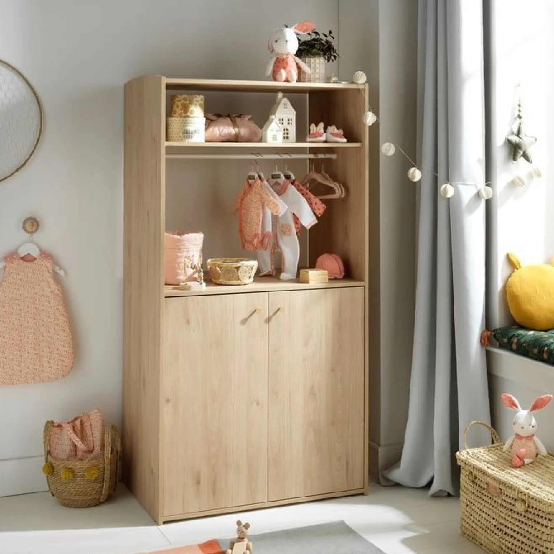 Armoires 2 Portes*Sauthon Baby's Sweet Home Alice Armoire dressing de Bois