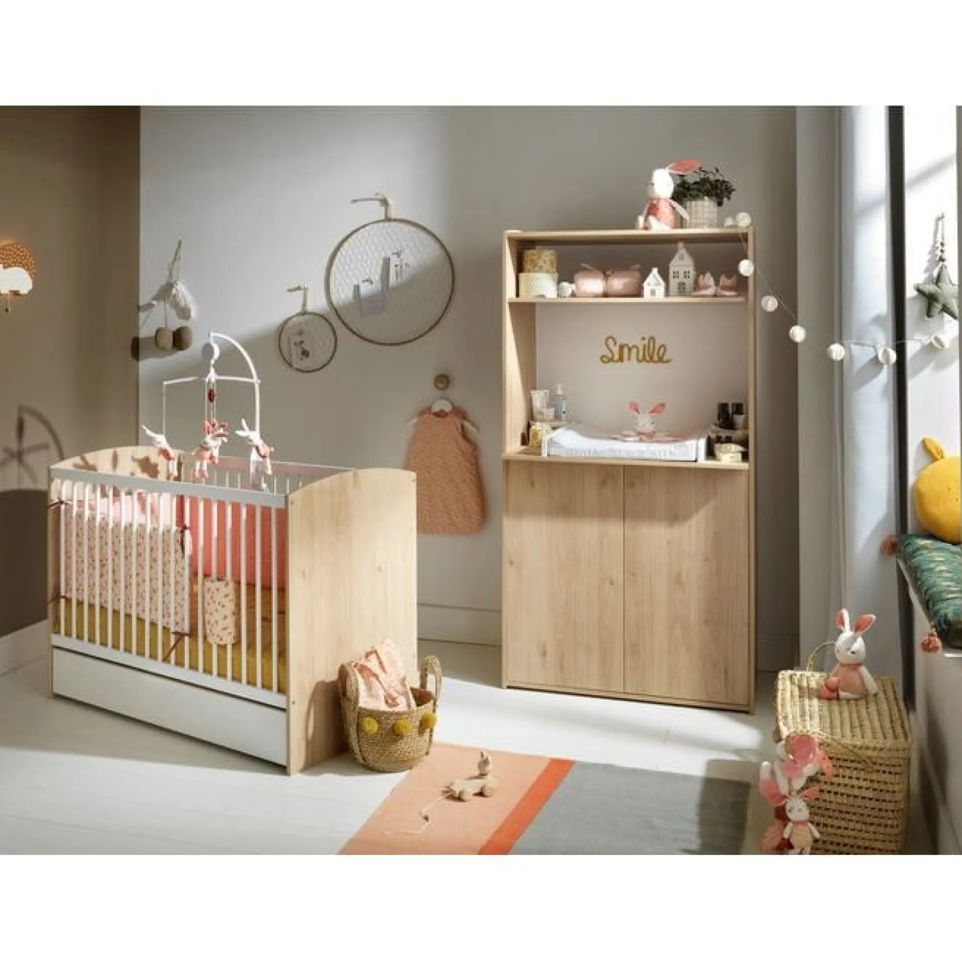 Armoires 2 Portes*Sauthon Baby's Sweet Home Alice Armoire dressing de Bois