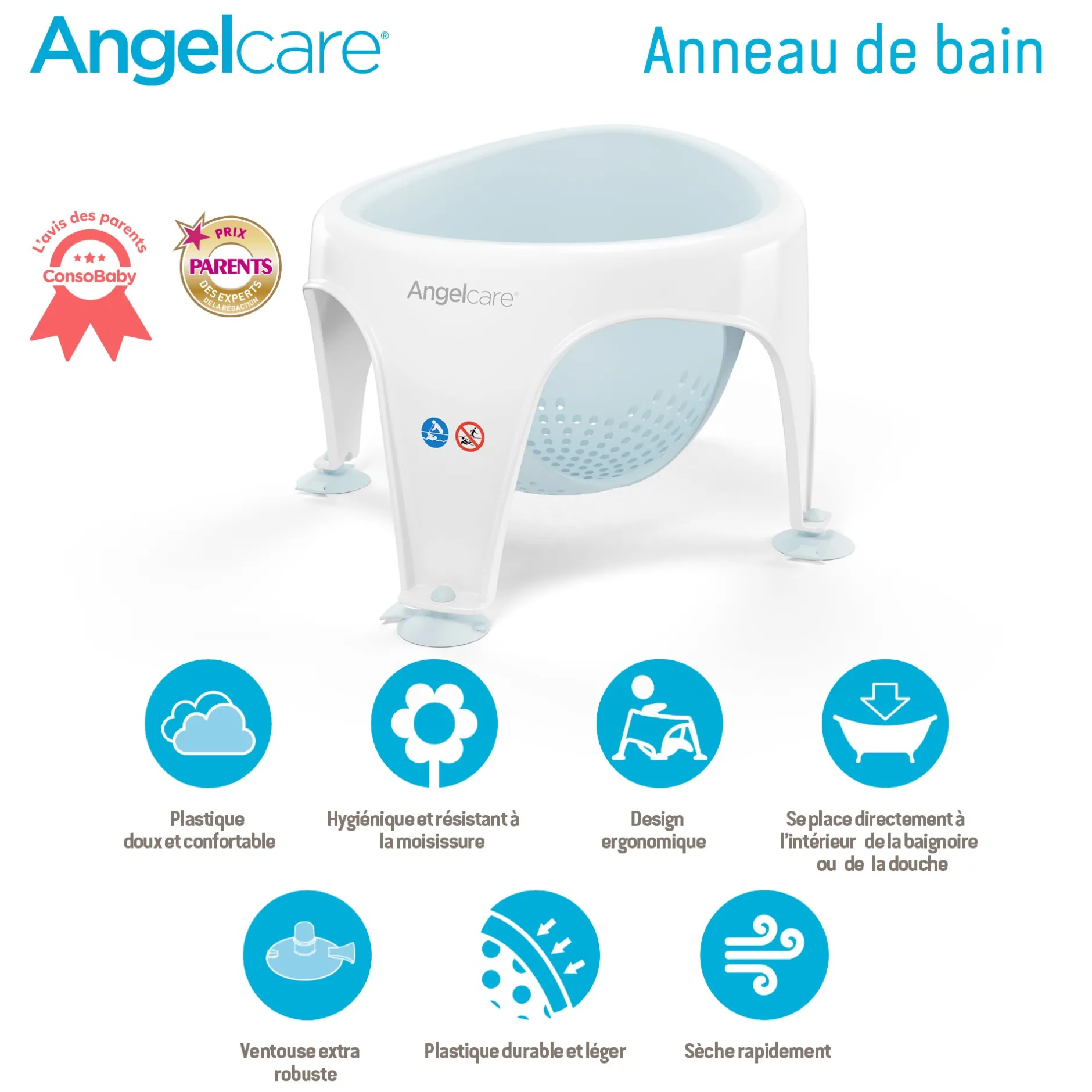 Fauteuils De Bain*Angelcare Anneau de bain de Gris