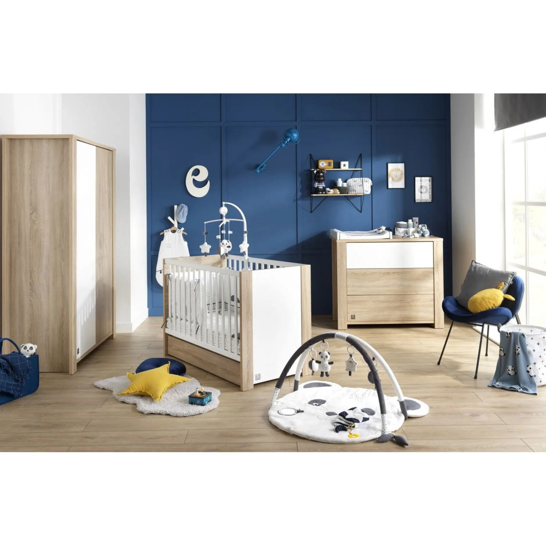 Armoires 2 Portes*Sauthon Baby's Sweet Home Antonin Armoire 2 portes de Bois / Blanc