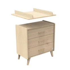 Commodes*Sauthon Baby's Sweet Home Arty commode 3 tiroirs de Chêne suave