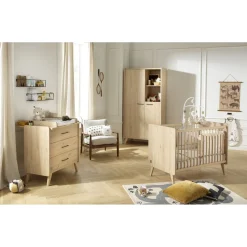 Commodes*Sauthon Baby's Sweet Home Arty commode 3 tiroirs de Chêne suave
