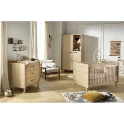 Lits 70X140 Évolutifs*Sauthon Baby's Sweet Home Arty Lit évolutif 70 x 140 cm de Chêne suave