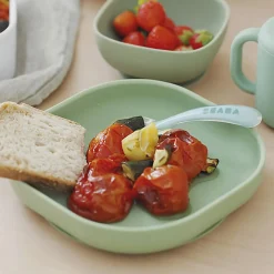 Assiettes*Béaba Assiette silicone ventouse de Vert Sauge