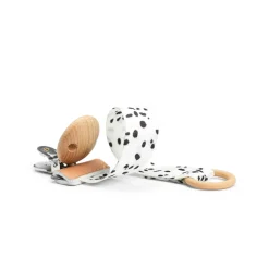 Attaches Sucettes*Elodie Details Attache tétine en bois de Dalmatian dots