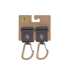 Tout Pour Vos Balades|Accessoires Poussettes*Lässig Attaches poussette avec mousqueton (lot de 2) de Anthracite