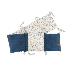 Tours De Lit*Domiva Au fil de l'eau Tour de lit Adapt de Feuilles / Indigo