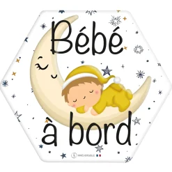 Signalisation|Tout Pour Vos Trajets*Irréversible Autocollant bébé à bord de Clair de lune