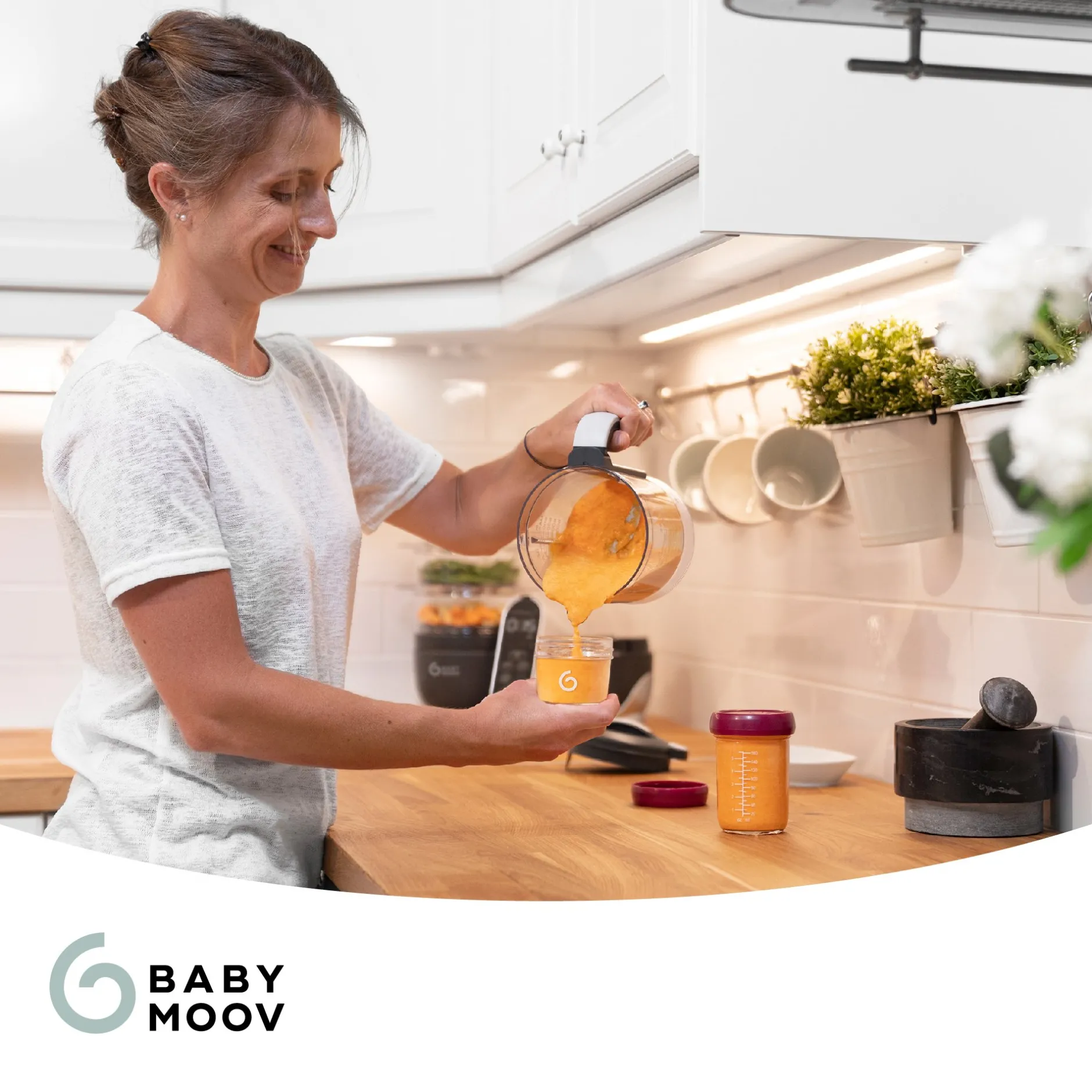 Pots*Babymoov Babybols 4 Pots de Conservation en Verre 220 ml de Multicolore