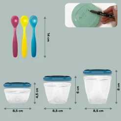 Pots*Babymoov Babybols Multiset Pots de Conservation Hermétiques de