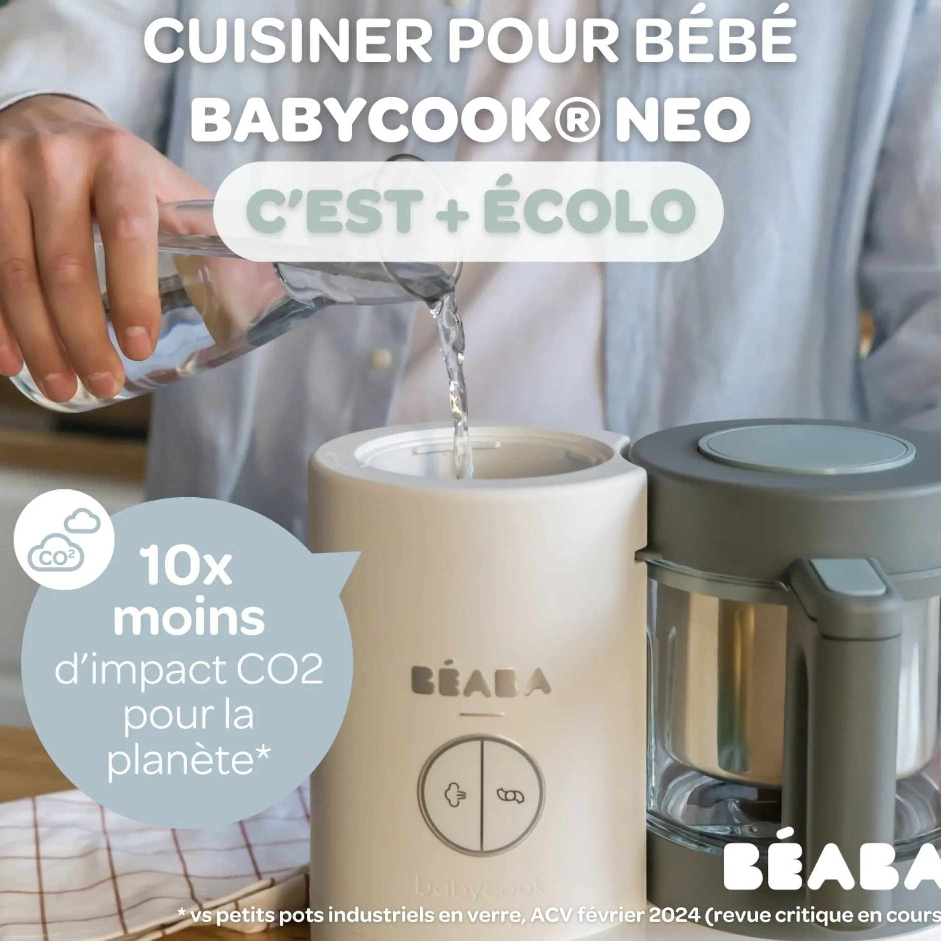 Cuiseurs Et Mixeurs*Béaba Babycook Néo Robot Bébé 6 en 1 de grey-white