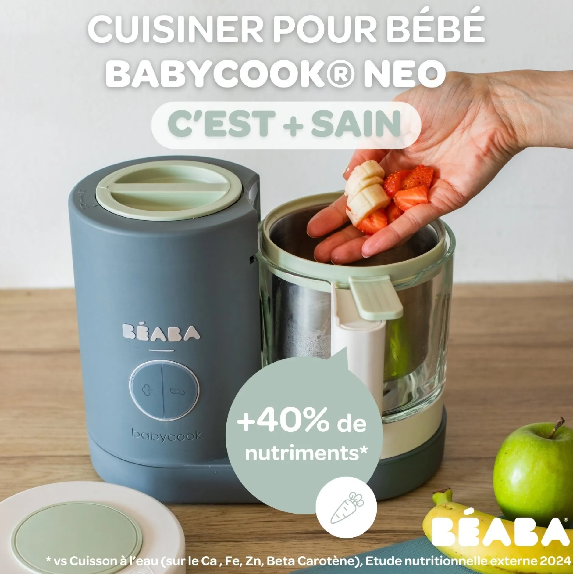 Cuiseurs Et Mixeurs*Béaba Babycook Néo Robot Bébé 6 en 1 de Mineral Grey