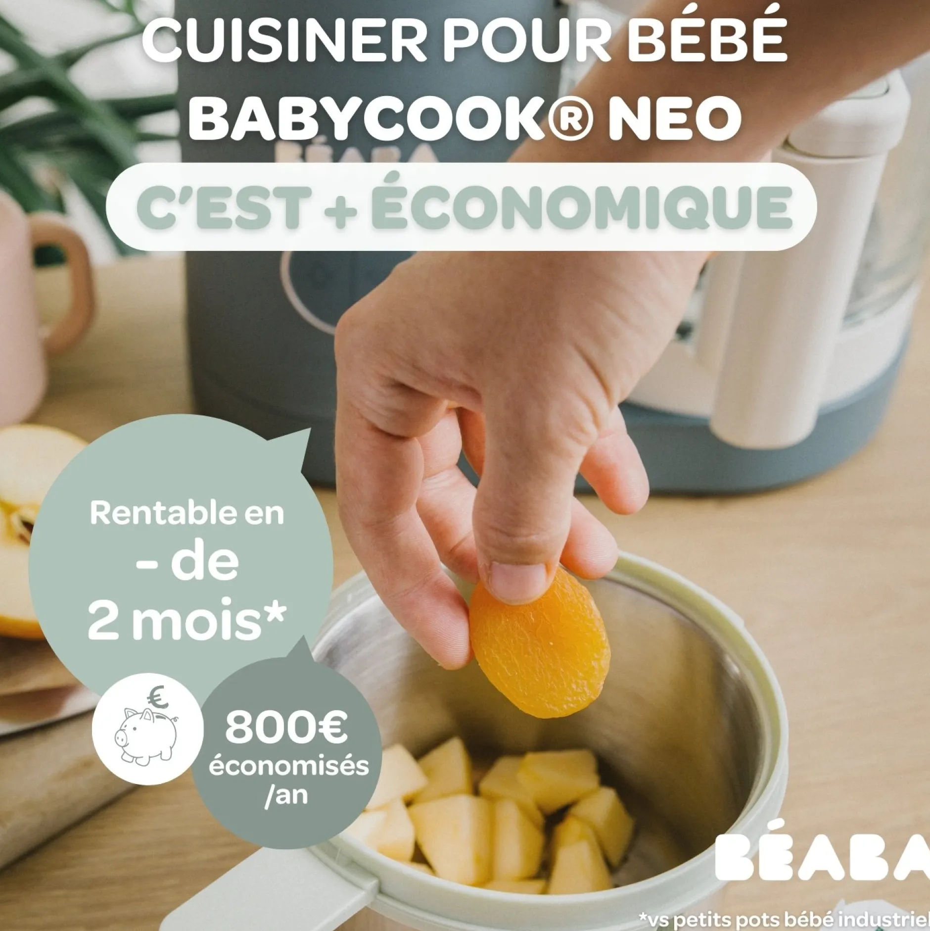 Cuiseurs Et Mixeurs*Béaba Babycook Néo Robot Bébé 6 en 1 de Mineral Grey