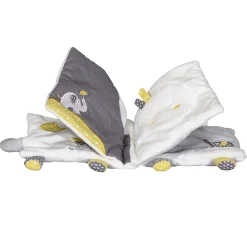 Livres*Sauthon Baby's Sweet Home Babyfan livre d'éveil de Blanc/Gris