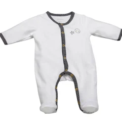 Pyjamas|Pyjamas*Sauthon Baby's Sweet Home Babyfan pyjama en velours Naissance de Blanc/Gris
