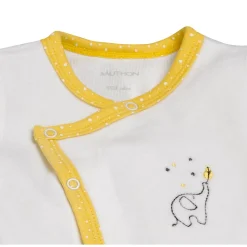 Pyjamas|Pyjamas*Sauthon Baby's Sweet Home Babyfan pyjama en velours Naissance de Blanc/Gris