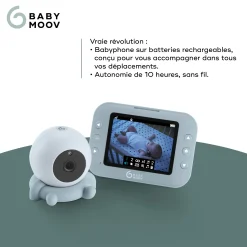 Babyphones*Babymoov Babyphone Vidéo sans fil YOO Roll de