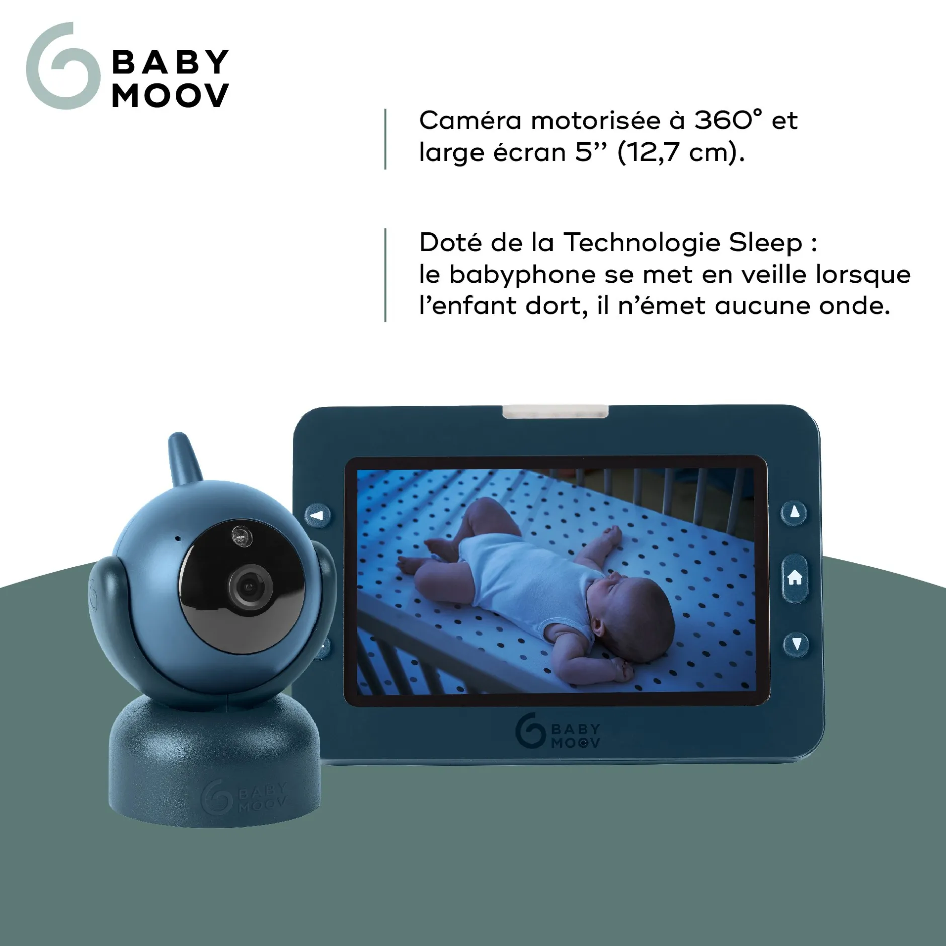 Babyphones*Babymoov Babyphone Vidéo-rotatif Yoo Master Plus de