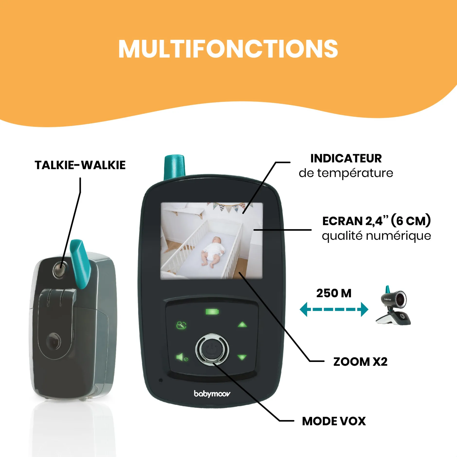 Babyphones*Babymoov Babyphone Yoo Travel de Gris