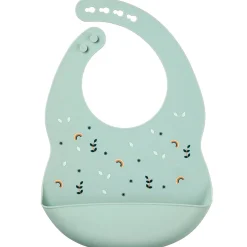 Bavoirs*Nattou Bavoir réglable avec récupérateur en silicone de Vert