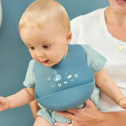 Bavoirs*Nattou Bavoir silicone de Océan