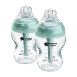 Biberons Pp (Polypropylène)*Tommee Tippee Biberon anti-colique avancé Lot de 2 260 ml de Transparent