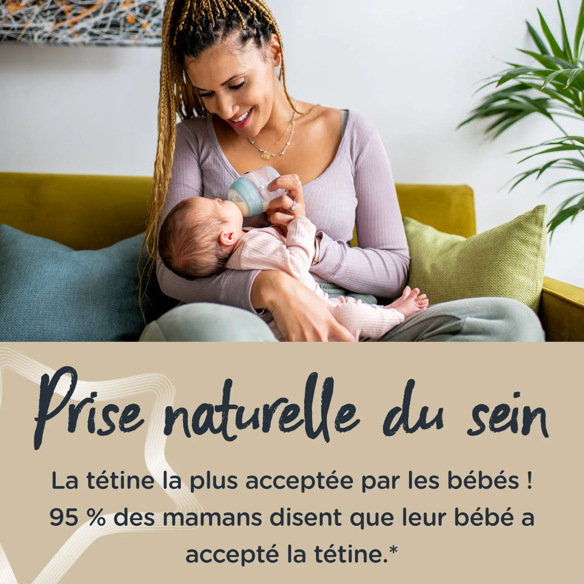 Biberons Pp (Polypropylène)*Tommee Tippee Biberon anti-colique avancé x1 260 ml de Rose