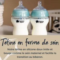 Biberons Pp (Polypropylène)*Tommee Tippee Biberon anti-colique avancé x1 260 ml de Rose