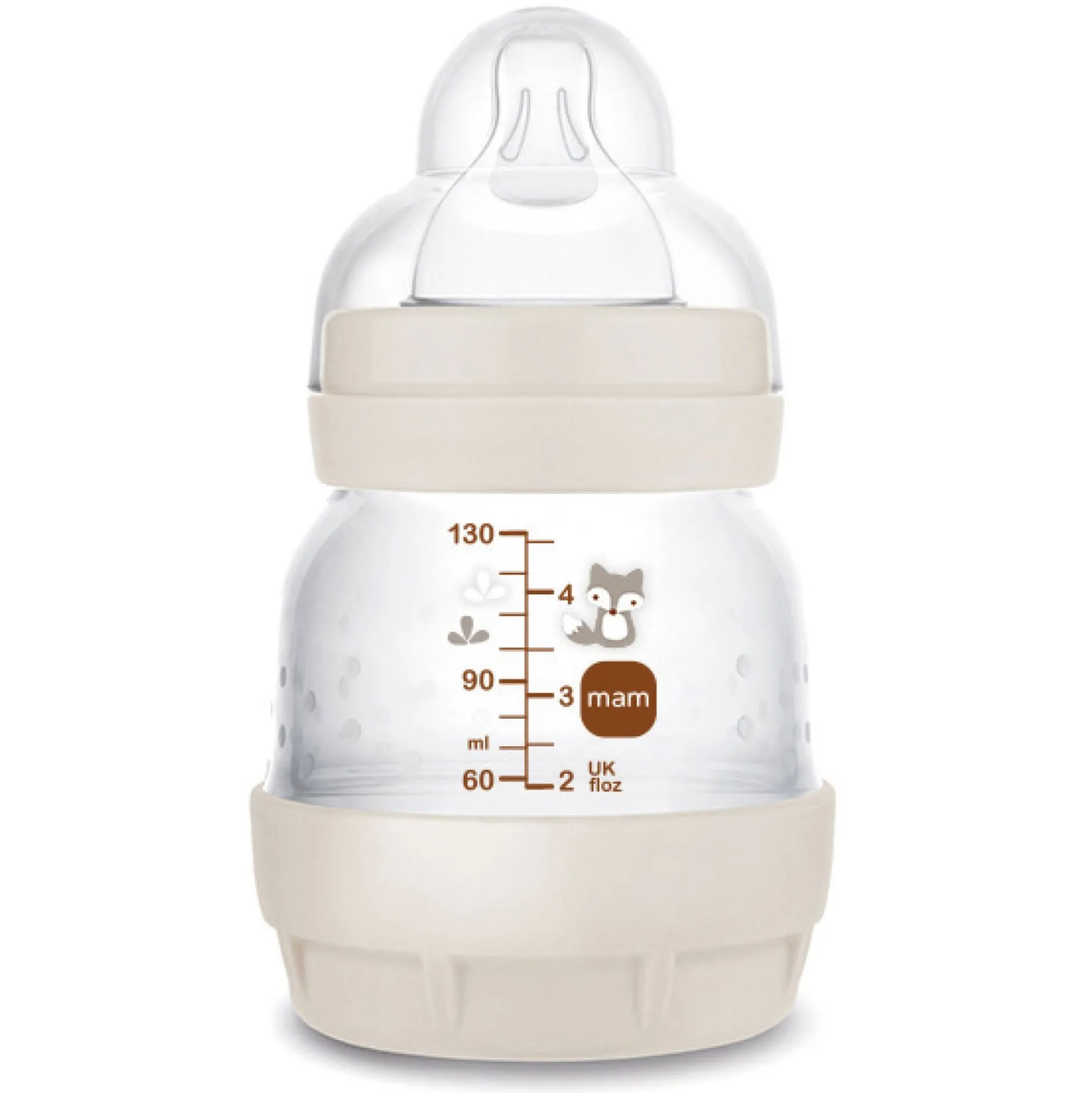 Biberons Pp (Polypropylène)*Mam Biberon Easy Start 130 ml de Débit 0 Sable