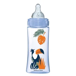 Biberons Pp (Polypropylène)*Dodie Biberon Initiation+ Anti-Colique 330 ml de Toucan Bleu