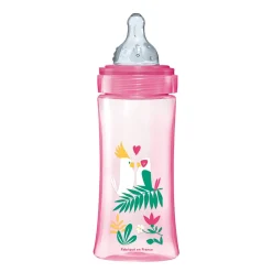 Biberons Pp (Polypropylène)*Dodie Biberon Initiation+ Anti-Colique 330 ml de Rose Danseuse