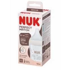Biberons Pp (Polypropylène)*Nuk Biberon PP Perfect Match 150 ml de Arc-en-ciel