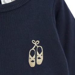 Robes, Jupes*Marèse Bleu Ballerine Robe manches longues bi-matière de Print Luxembourg