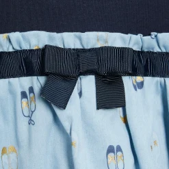 Robes, Jupes*Marèse Bleu Ballerine Robe manches longues bi-matière de Print Luxembourg