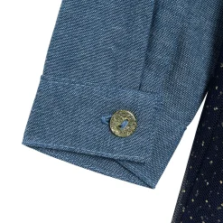 Robes, Jupes*Marèse Bleu Ballerine Robe manches longues bi-matière de Blue Bastille