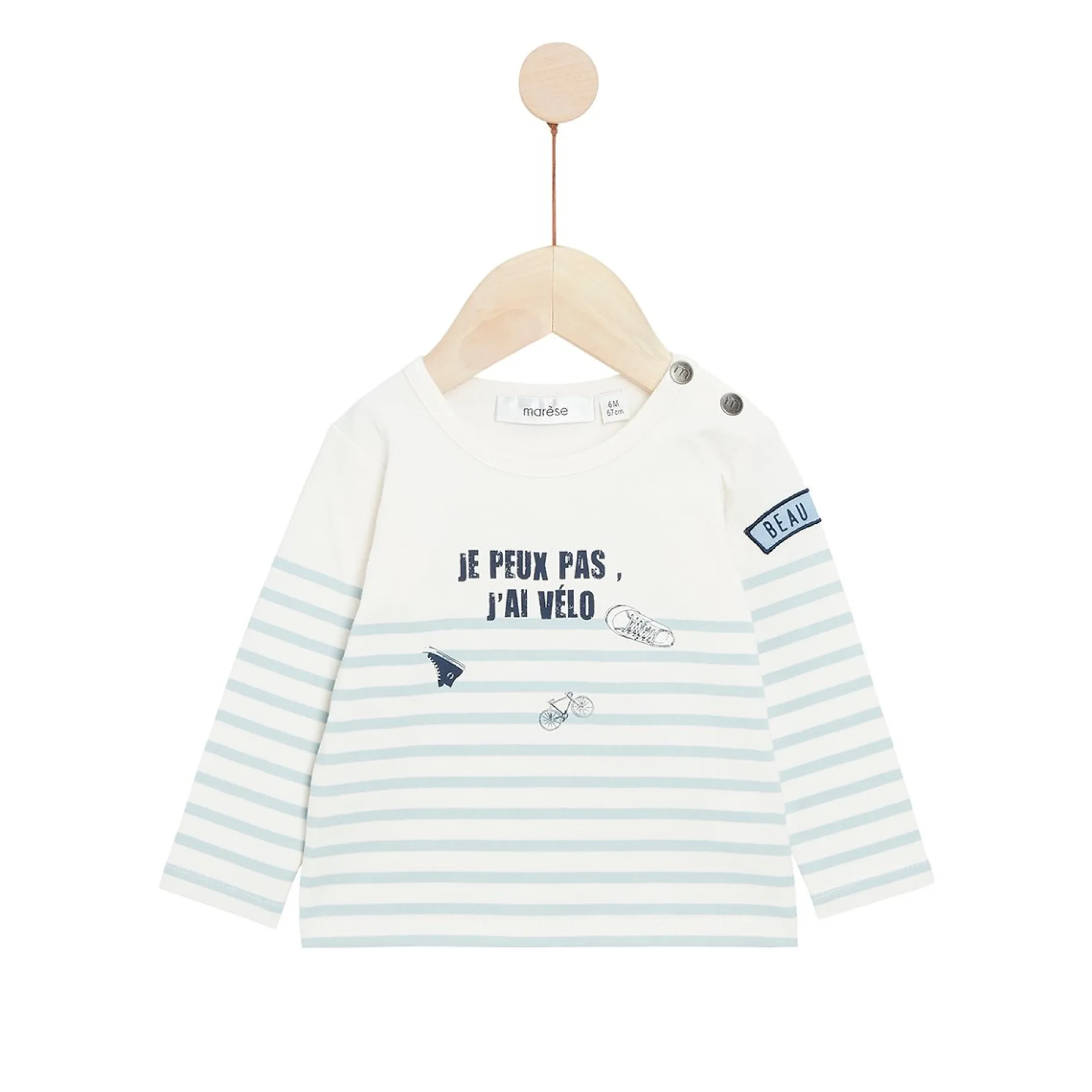 T-Shirts, Polos, Chemises*Marèse Bleu Château Tee-shirt manche longues de Stripe Freedom