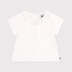 T-Shirts, Blouses, Chemises*Petit Bateau Blouse manches courtes en seersucker rayée de Ecume