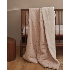 Couvertures*Noukies B&M Couverture Mousseline de coton & Sherpa 100 x 140 cm de Rose