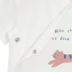 Bodies*Marèse Body à manches courtes de Écru Pétale