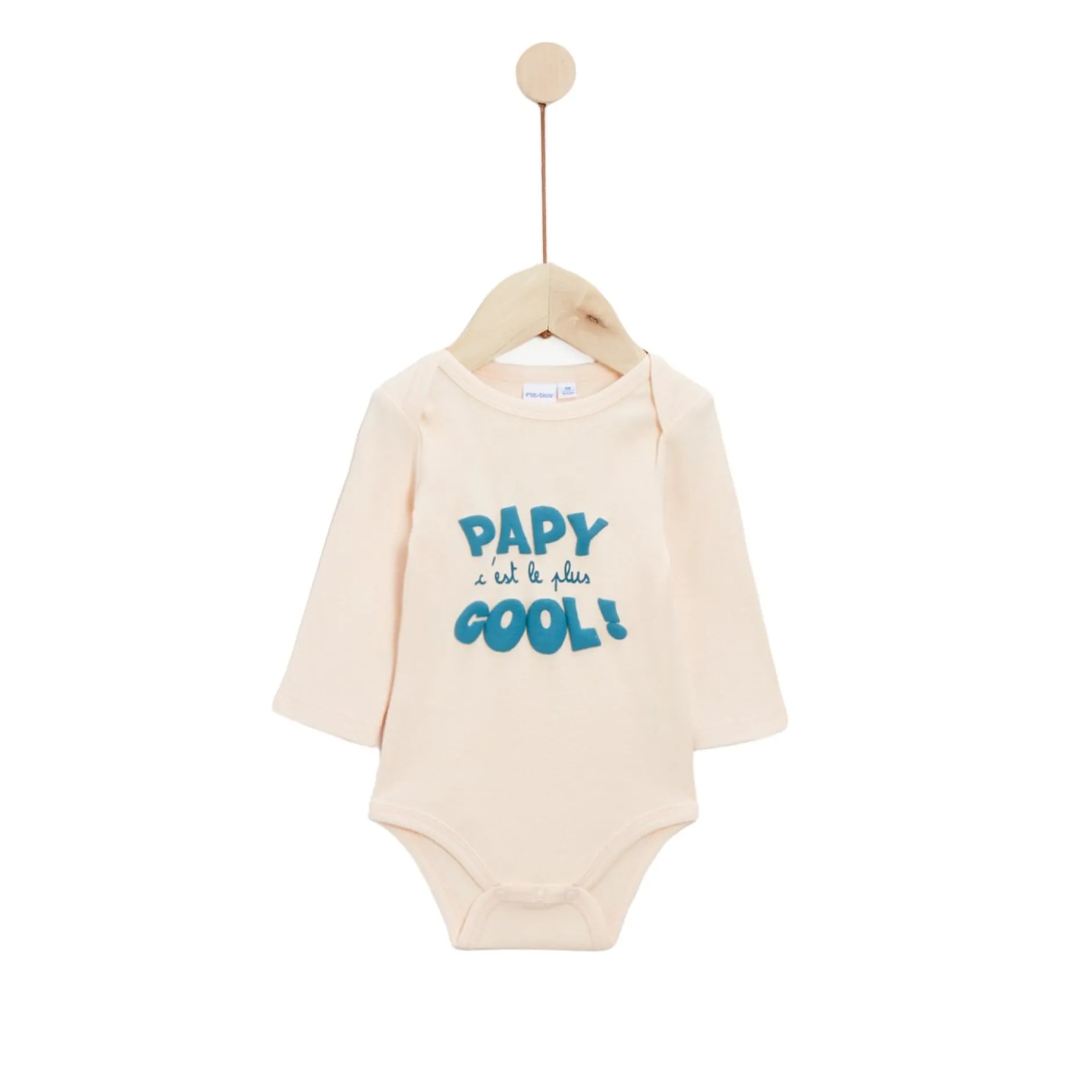 Bodies|Bodies*P'tit bisou Body Annonce de Grossesse à Papy de Rose