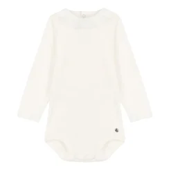 Bodies|Bodies*Petit Bateau Body collerette en coton de Marshmallow